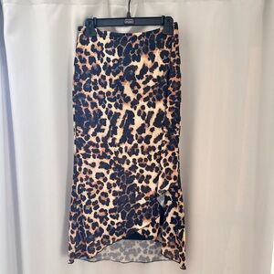 Maxi Skirt Leopard Print Size L